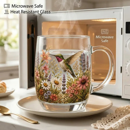 🌸 مجموعة أكواب زجاجية إصدار محدود 2026 "روعة صباح الحديقة" ☕🐦