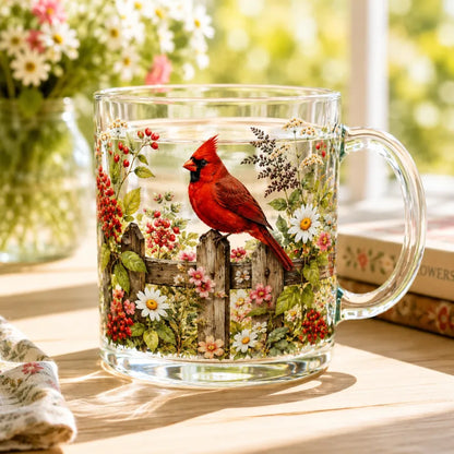 🌸 مجموعة أكواب زجاجية إصدار محدود 2026 "روعة صباح الحديقة" ☕🐦