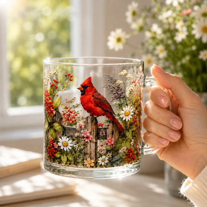 🌸 مجموعة أكواب زجاجية إصدار محدود 2026 "روعة صباح الحديقة" ☕🐦